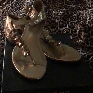 ALFANI Gold Sandals with Stones